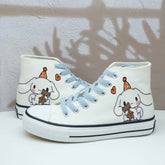 Cute Kawaii Dog Student High Top Canvas